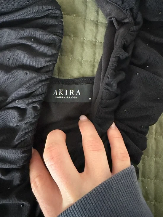 Akira Black Halter Plunge Dress - Picture 4 of 4